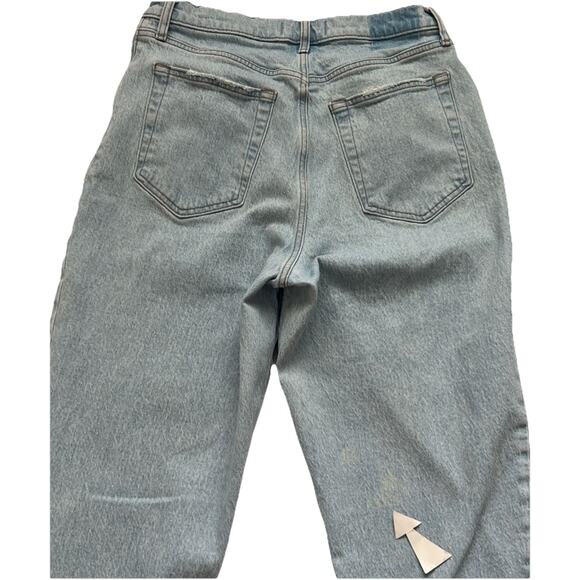 Abercrombie Fitch 90s Straight Jeans Womens 12L Crossover Curve Love Light Wash - Picture 10 of 11